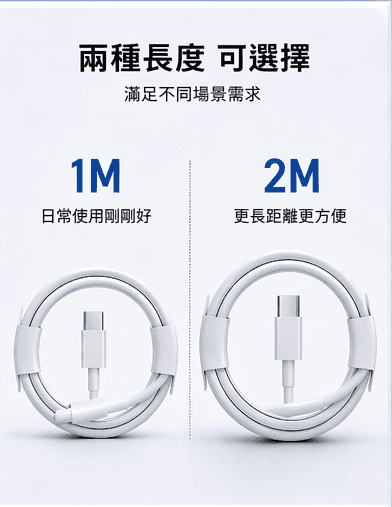 快充充電線｜Type-C / Lightning/USB｜1M / 2M