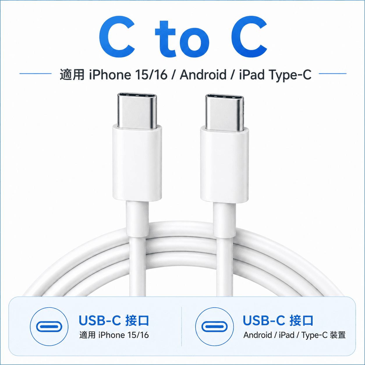 20W 快充組合包（充電頭＋傳輸線）